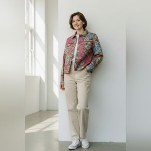 DETAILS Colorful Paisley TOP SIZE 8